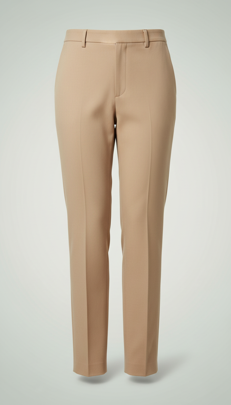 Tailored crepe trousers with pintuck detail